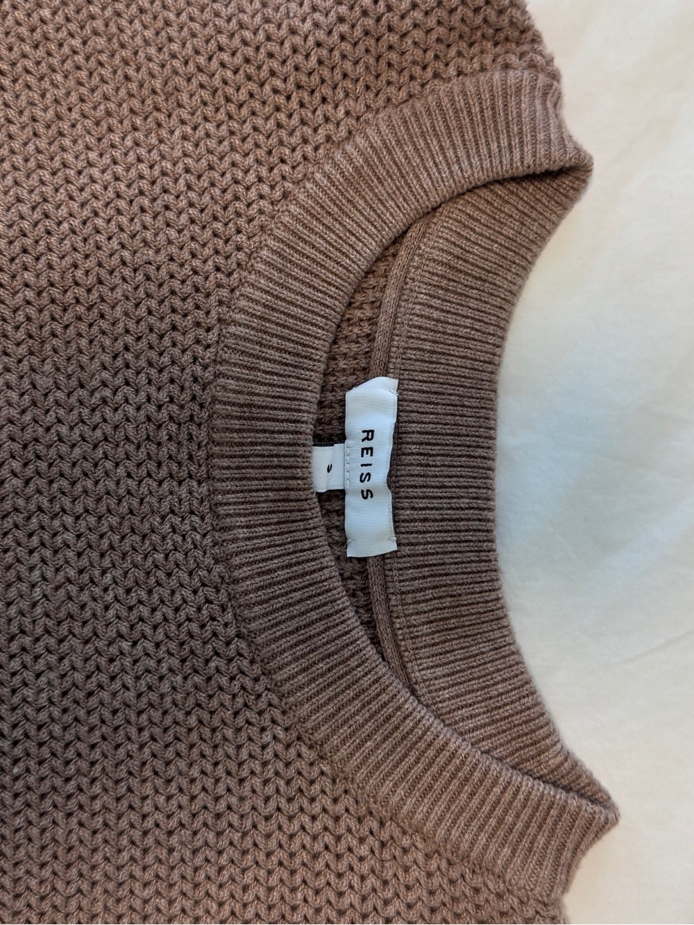 Reiss Men’s Crewneck Sweater in Taupe - Picture 5 of 6